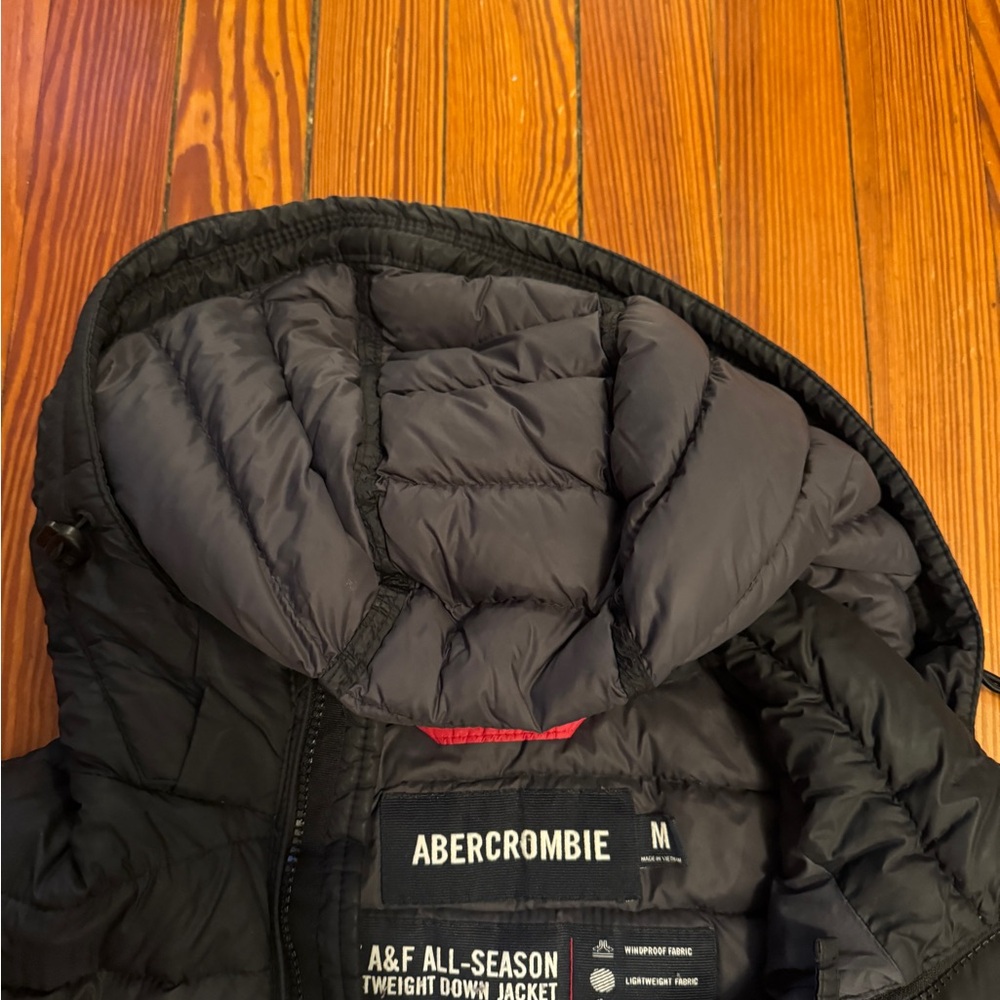 Abercrombie & Fitch Dark Gray Puffer Jacket for Men - Picture 2 of 4